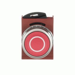 ABB 1SFA187110R9501, P9MPNRG029, Metal Seri, Kırmızı, "O" Simgeli Yaylı Buton Kafası, 22mm