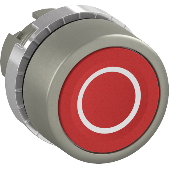 ABB 1SFA187110R9501, P9MPNRG029, Metal Seri, Kırmızı, O Simgeli Yaylı Buton Kafası, 22mm