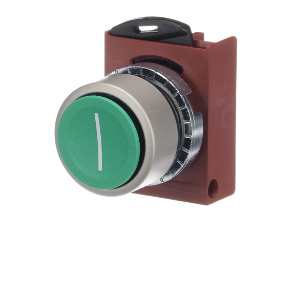 ABB 1SFA187112R9502, P9MPNVG028, Metal Seri, Yeşil, I Simgeli Yaylı Buton Kafası, 22mm