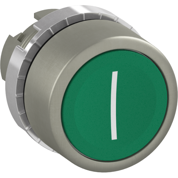 ABB 1SFA187112R9502, P9MPNVG028, Metal Seri, Yeşil, I Simgeli Yaylı Buton Kafası, 22mm