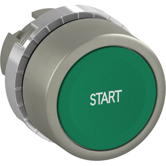 ABB 1SFA187149R9502, P9MPNVG202, Metal Seri, Yeşil, Start Yazılı Yaylı Buton Kafası, 22mm