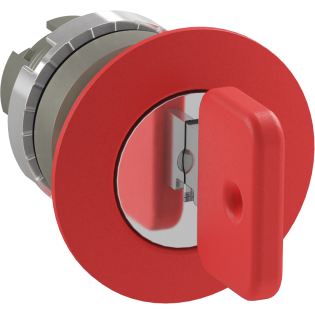 ABB 1SFA192012R9001, P9MEC4RN37, Metal Seri, Kırmızı, 40mm Kilitli Acil Stop Buton Kafası, 22mm