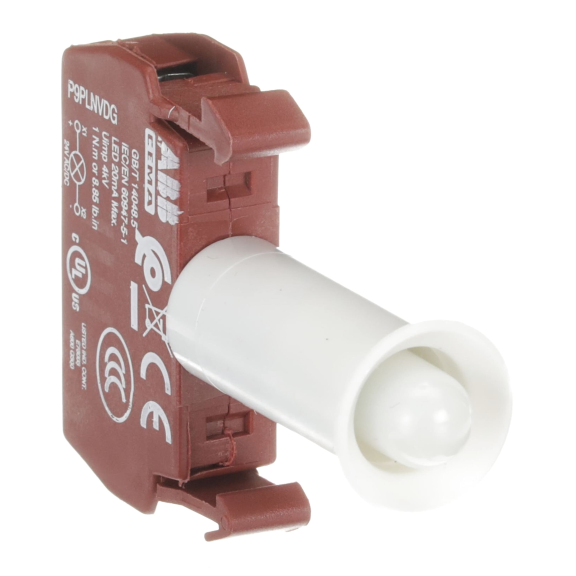 ABB 1SFA197002R1013, P9PLNVDG, Metal Seri Işıklı Butonlar ve Sinyal Lambaları için LED Bloğu, Sarı, 24 Volt AC/DC