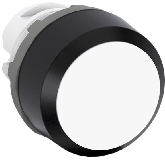 ABB 1SFA611100R1005, MP1-10W, Plastik Seri, Beyaz, Yaylı Buton Kafası, 22mm