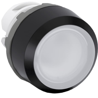 ABB 1SFA611100R1105, MP1-11W, Plastik Seri, Beyaz, Işıklı Yaylı Buton Kafası, 22mm