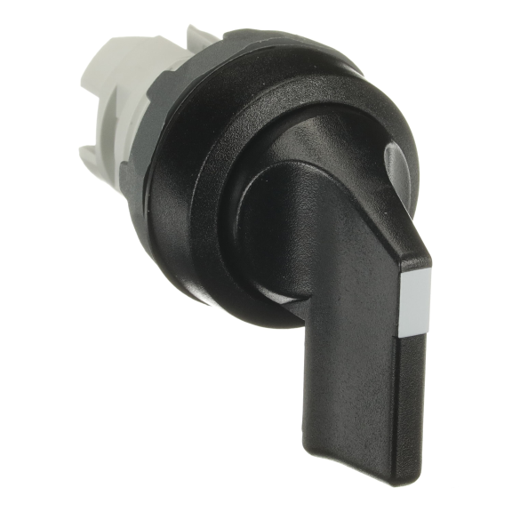 ABB 1SFA611203R1006, M2SS4-10B, Plastik Seri, Siyah, Uzun Mandal Buton Kafası, 0-1 Konumlu, Kalıcı, 22mm