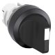 ABB 1SFA611210R1006, M3SS1-10B, Plastik Seri, Siyah, Mandal Buton Kafası, 1-0-2 Konumlu, Kalıcı, 22mm