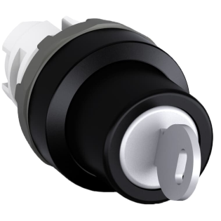 ABB 1SFA611283R1001, M3SSK1-101, Plastik Seri, Siyah, Kilitli Mandal Buton Kafası, 1-0-2 Konumlu, Kalıcı, 22mm