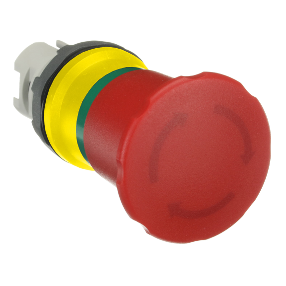 ABB 1SFA611523R1001, MPET4-10R, Plastik Seri, Kırmızı, 40mm Acil Stop Buton Kafası, 22mm