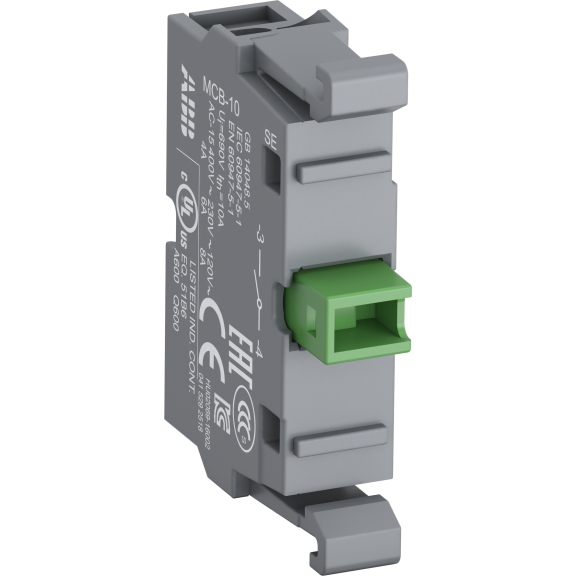 ABB 1SFA611610R1001, MCB-10, Plastik Seri Butonlar için Kontak Blok, 1NA