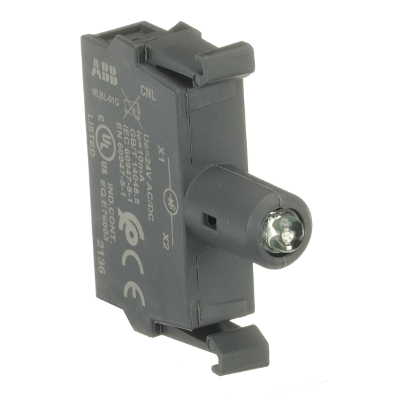 ABB 1SFA611621R1012, MLBL-01G, Plastik Seri Işıklı Butonlar ve Sinyal Lambaları için LED Bloğu, Yeşil, 24 Volt AC/DC