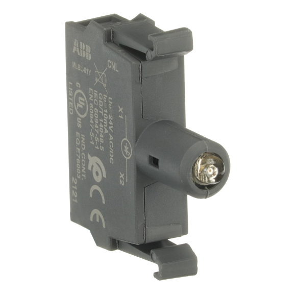 ABB 1SFA611621R1013, MLBL-01Y, Plastik Seri Işıklı Butonlar ve Sinyal Lambaları için LED Bloğu, Sarı, 24 Volt AC/DC