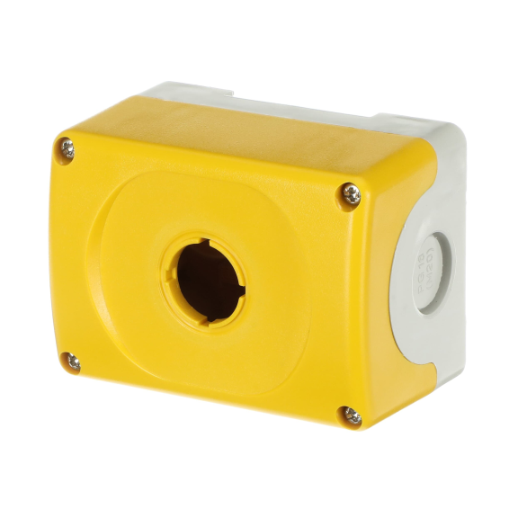 ABB 1SFA611821R1000, MEPY1-0, 1 Adet 22mm Buton için Boş Buton Kutusu, Açık Gri/Sarı