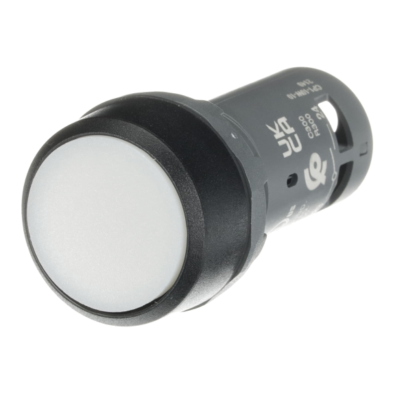 ABB 1SFA619100R1015, CP1-10W-10, Kompakt Seri, Beyaz, Monoblok Yaylı Buton, 1NA, 22mm