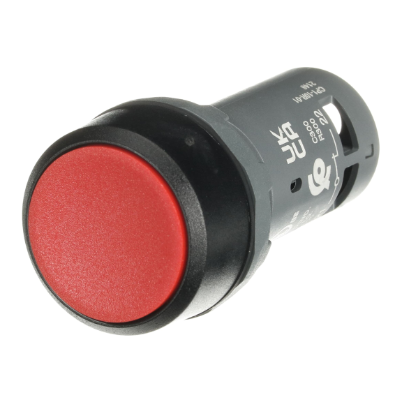 ABB 1SFA619100R1041, CP1-10R-01, Kompakt Seri, Kırmızı, Monoblok Yaylı Buton, 1NK, 22mm