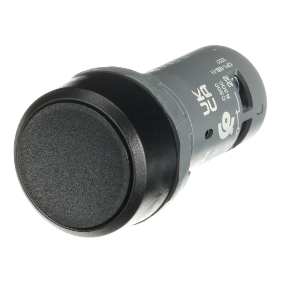 ABB 1SFA619100R1076, CP1-10B-11, Kompakt Seri, Siyah, Monoblok Yaylı Buton, 1NA+1NK, 22mm
