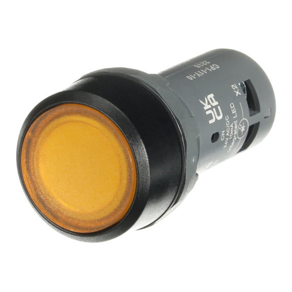 ABB 1SFA619100R1113, CP1-11Y-10, Kompakt Seri, Sarı, Monoblok Işıklı Yaylı Düz Kafalı Buton, 24 Volt AC/DC, 1NA, 22mm