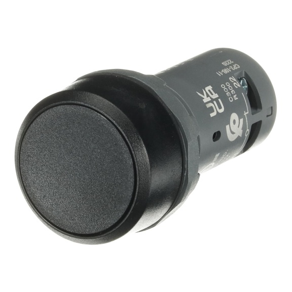 ABB 1SFA619101R1076, CP2-10B-11, Kompakt Seri, Siyah, Monoblok Kalıcı Buton, 1NA+1NK, 22mm