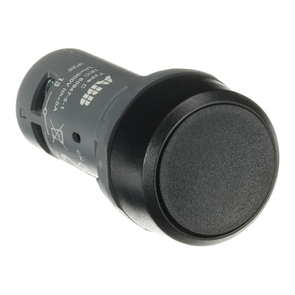 ABB 1SFA619101R1076, CP2-10B-11, Kompakt Seri, Siyah, Monoblok Kalıcı Buton, 1NA+1NK, 22mm