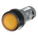 ABB 1SFA619101R1113, CP2-11Y-10, Kompakt Seri, Sarı, Monoblok Işıklı Kalıcı Düz Kafalı Buton, 24 Volt AC/DC, 1NA, 22mm