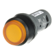 ABB 1SFA619102R1113, CP3-11Y-10, Kompakt Seri, Sarı, Monoblok Işıklı Yaylı Çıkık Kafalı Buton, 24 Volt AC/DC, 1NA, 22mm