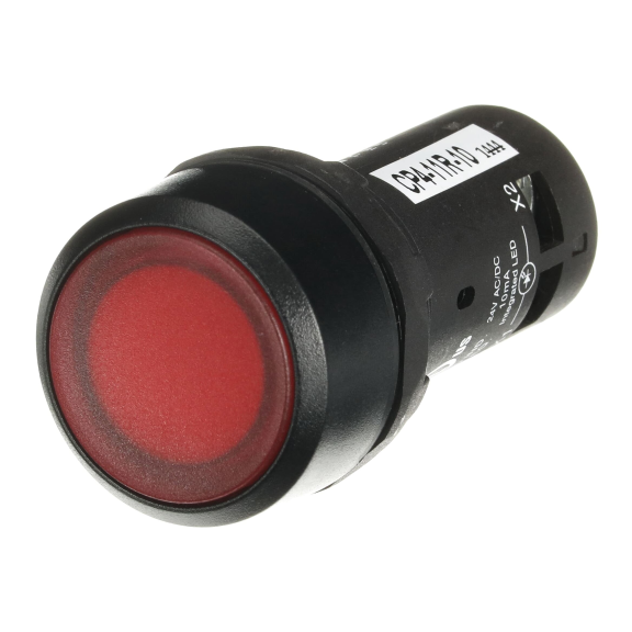 ABB 1SFA619103R1111, CP4-11R-10, Kompakt Seri, Kırmızı, Monoblok Işıklı Kalıcı Çıkık Kafalı Buton, 24 Volt AC/DC, 1NA, 22mm