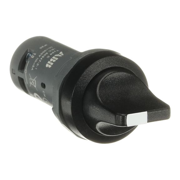 ABB 1SFA619210R1026, C3SS1-10B-20, Kompakt Seri, Siyah, Monoblok Mandal Buton, 1-0-2 Konumlu, Kalıcı, 2NA, 22mm