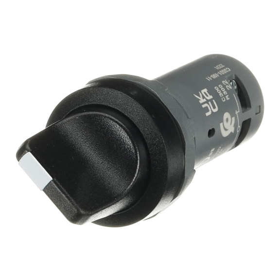 ABB 1SFA619210R1076, C3SS1-10B-11, Kompakt Seri, Siyah, Monoblok Mandal Buton, 1-0-2 Konumlu, Kalıcı, 1NA+1NK, 22mm