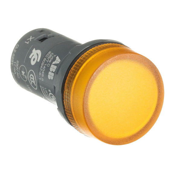 ABB 1SFA619403R5233, CL2-523Y, Kompakt Seri, Sarı, Monoblok Sinyal Lambası, 230 Volt AC, 22mm