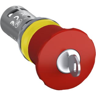 ABB 1SFA619552R1051, CE4K1-10R-02, Kompakt Seri, Kırmızı, 40mm Mantar Kafalı Kilitli Monoblok Acil Stop Butonu, 2NK, 22mm