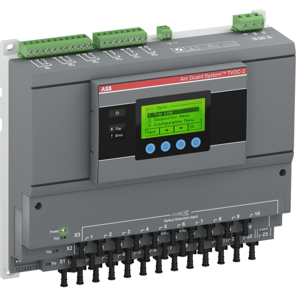 ABB 1SFA664001R1001, TVOC-2-240, Arc Guard System, Ark Koruma Sistemi için Ana Ünite, HMI Dahil, 110-240 Volt DC