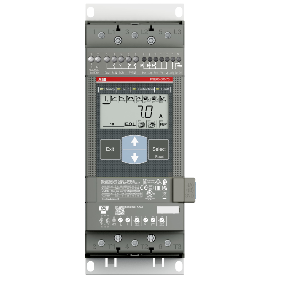 ABB 1SFA897106R7000, PSE60-600-70, PSE Serisi, 30 kW, 60 Amper, Yumuşak Yolverici(SoftStarter)