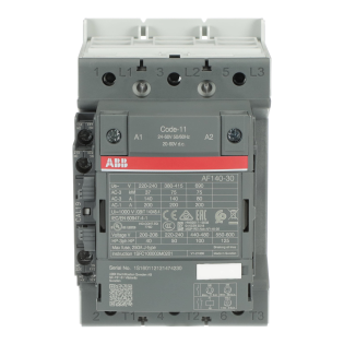 ABB 1SFL447001R1111, AF140-30-11, AF Serisi, 140 Amper, 75 kW, 3 Kutuplu, Kontaktör, 24-60 Volt AC/DC, 1NA+1NK