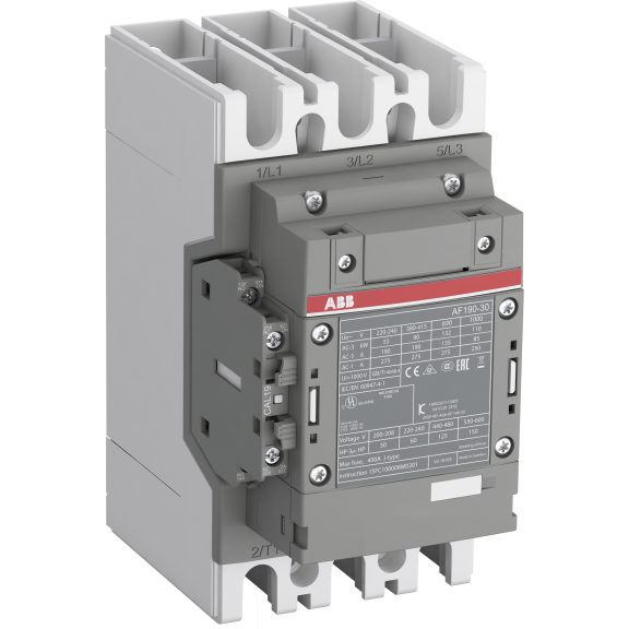 ABB 1SFL487002R1111, AF190-30-11, AF Serisi, 190 Amper, 90 kW, 3 Kutuplu, Kontaktör, 24-60 Volt AC/DC, 1NA+1NK
