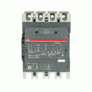 ABB 1SFL527102R1111, AF205-40-11, AF Serisi, 205 Amper AC-3, 350 Amper AC-1, 4 Kutuplu, Kontaktör, 24-60 Volt AC/DC, 1NA+1NK