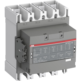 ABB 1SFL547102R1111, AF265-40-11, AF Serisi, 265 Amper AC-3, 400 Amper AC-1, 4 Kutuplu, Kontaktör, 24-60 Volt AC/DC, 1NA+1NK
