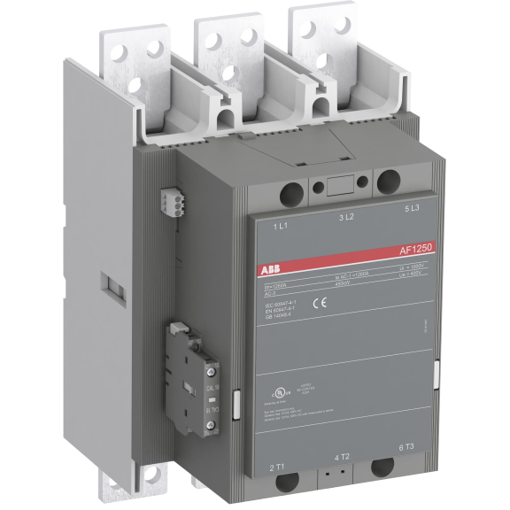 ABB 1SFL647001R7011, AF1250-30-11, AF Serisi, 800 Amper, 450 kW, 3 Kutuplu, Kontaktör, 100-250 Volt AC/DC, 1NA+1NK