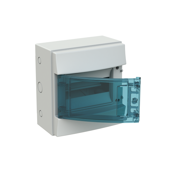 ABB 1SL1201A00, MISTRAL65, 8 Modül, Şeffaf Kapaklı, Halojen Free, Sıvaüstü Sigorta Kutusu, 232x250x154mm