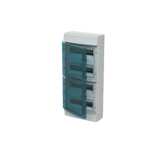 ABB 1SL1207A00, MISTRAL65, 48 Modül,  4 Sıralı, Şeffaf Kapaklı, Halojen Free, Sıvaüstü Sigorta Kutusu, 320x735x155mm