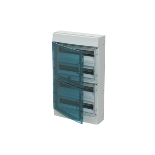 ABB 1SL1209A00, MISTRAL65, 72 Modül,  4 Sıralı, Şeffaf Kapaklı, Halojen Free, Sıvaüstü Sigorta Kutusu, 40x735x155mm