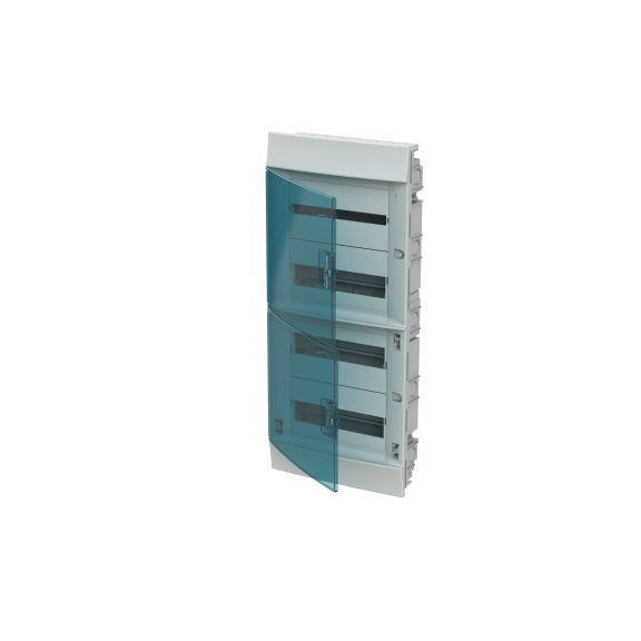 ABB 1SLM004100A1208, MISTRAL41F, 48 Modül,  4 Sıralı, Şeffaf Kapaklı, Halojen Free, Sıvaaltı Sigorta Kutusu, 320x735x108mm