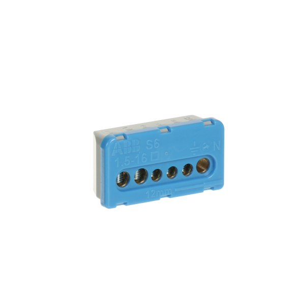 ABB 1SPE007715F0731, MISTRAL, Sigorta Kutuları için Nötr Terminal Bloğu, 3x16mm+3x6mm, Vidalı