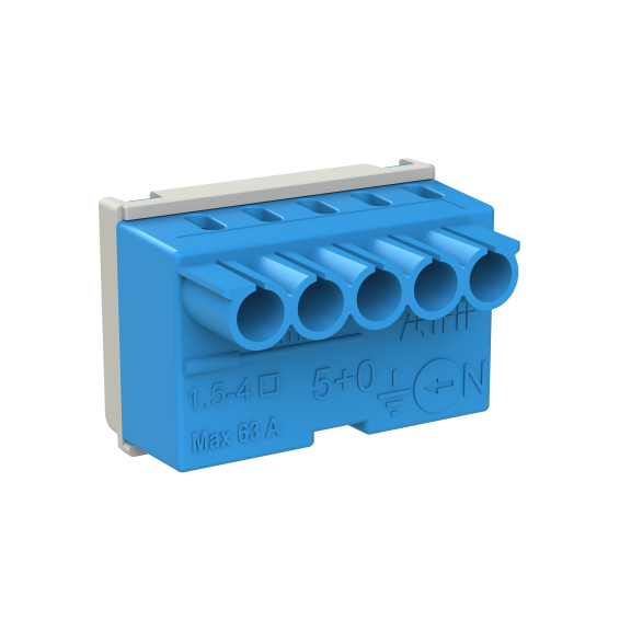ABB 1SPE007715F9701, MISTRAL, Sigorta Kutuları için Nötr Terminal Bloğu, 5x1,5-4mm², Yaylı