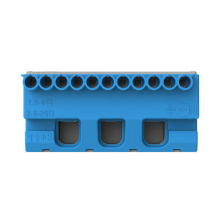 ABB 1SPE007715F9704, MISTRAL, Sigorta Kutuları için Nötr Terminal Bloğu, 11x1,5-4mm²+3x25mm², Yaylı