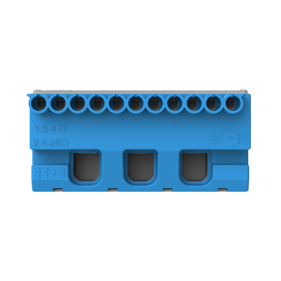 ABB 1SPE007715F9704, MISTRAL, Sigorta Kutuları için Nötr Terminal Bloğu, 11x1,5-4mm²+3x25mm², Yaylı