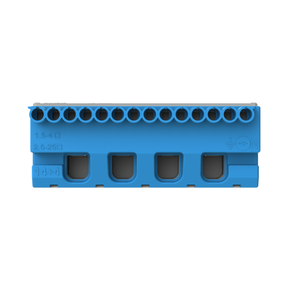 ABB 1SPE007715F9705, MISTRAL, Sigorta Kutuları için Nötr Terminal Bloğu, 14x1,5-4mm²+4x25mm², Yaylı