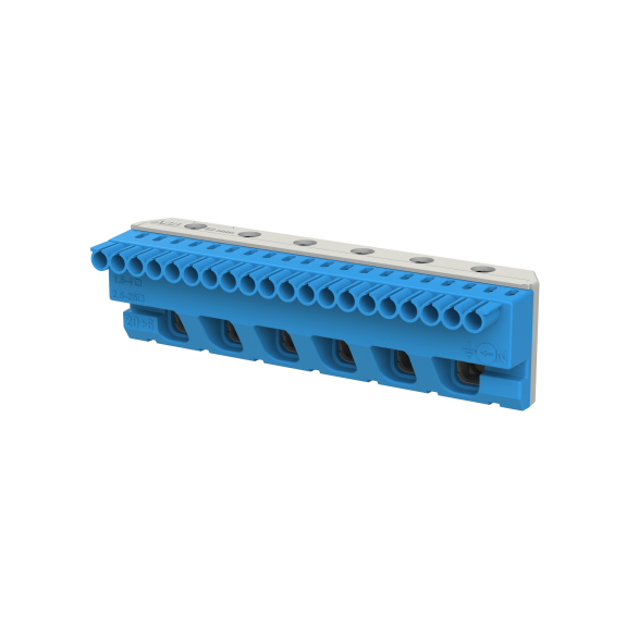 ABB 1SPE007715F9707, MISTRAL, Sigorta Kutuları için Nötr Terminal Bloğu, 20x1,5-4mm²+6x25mm², Yaylı