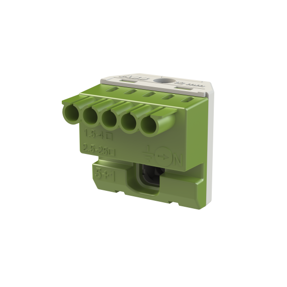 ABB 1SPE007715F9712, MISTRAL, Sigorta Kutuları için Topraklama Terminal Bloğu, 5x1,5-4mm²+1x25mm², Yaylı