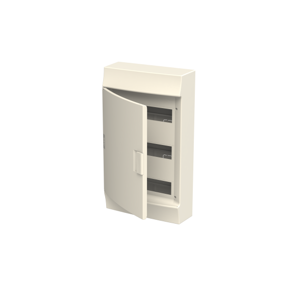 ABB 1SPE007717F0610, MISTRAL41W, 36 Modül, 3 Sıralı, Beyaz Opak Kapaklı, Halojen Free, Sıvaüstü Sigorta Kutusu, 292x507x120mm