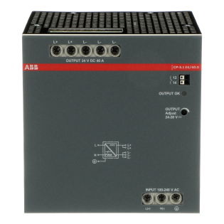 ABB 1SVR320861R1000, CP-S.1 24/40.0, 960 W, 40 Amper, 24 Volt DC, Ray Tipi Güç Kaynağı, Monofaze 100-240 Volt AC Giriş Gerilimi